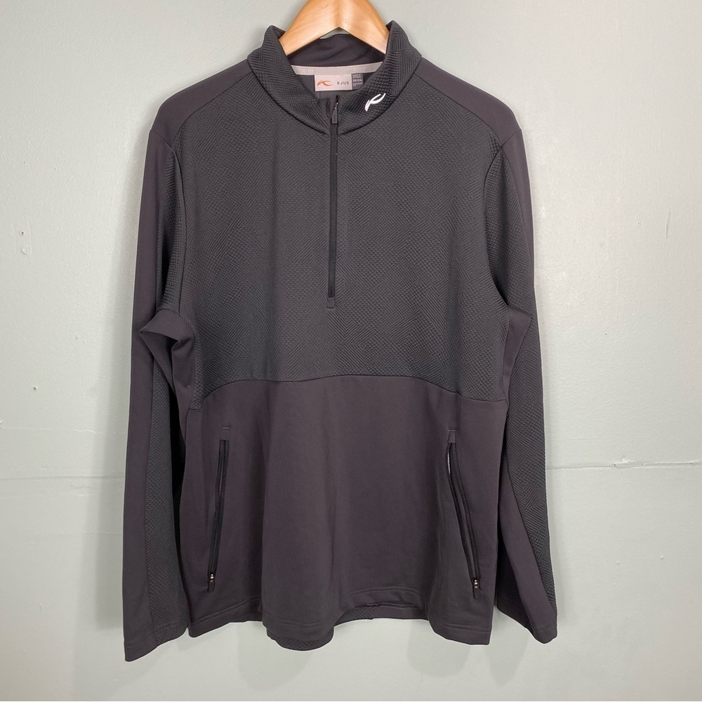 Kjus Delian‎ Half Zip Gray Pullover Sweater Sz 2XL